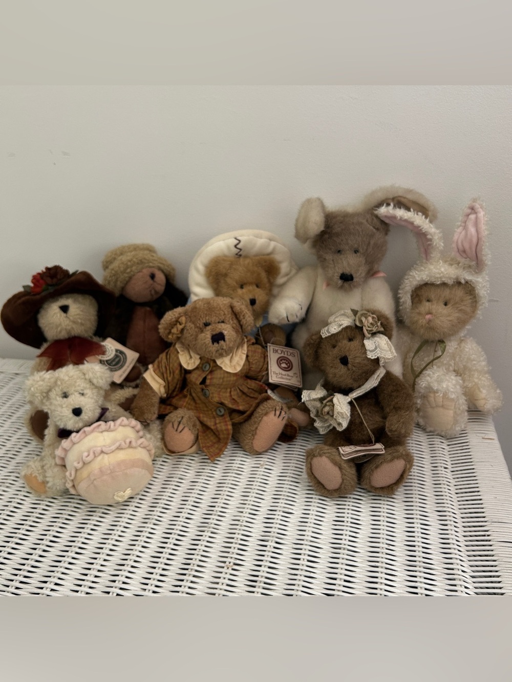Boyd’s Bears Plush Collectible Teddy & Bunny LOT =7